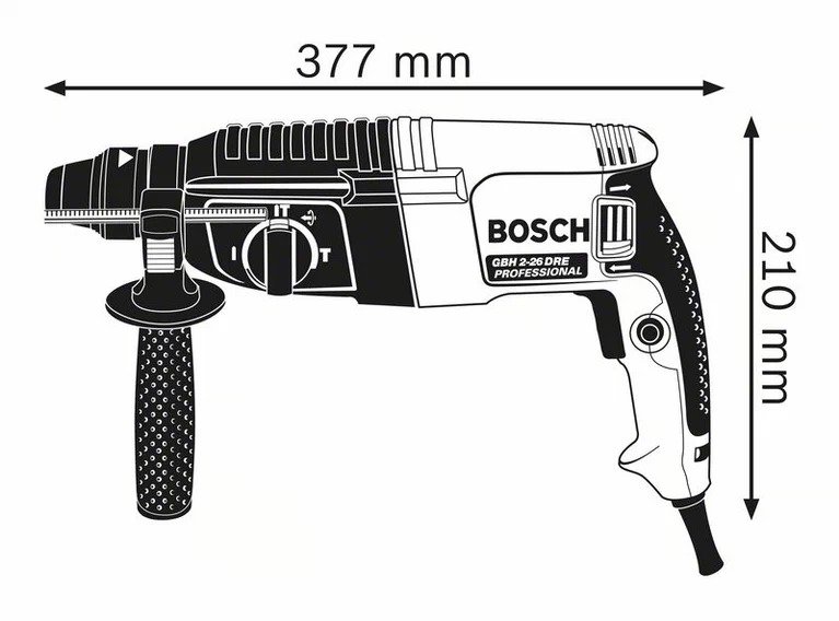 Ciocan rotopercutor Bosch GBH 2-26 DRE, SDS Plus, 800W, 2.7J