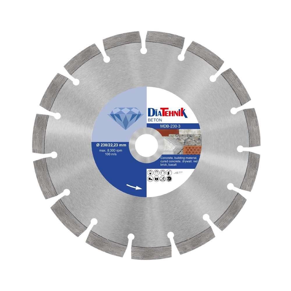 SQ - Disc diamantat Beton 125x22,23mm pentru beton armat, universal, vechi [MDB-125-3]