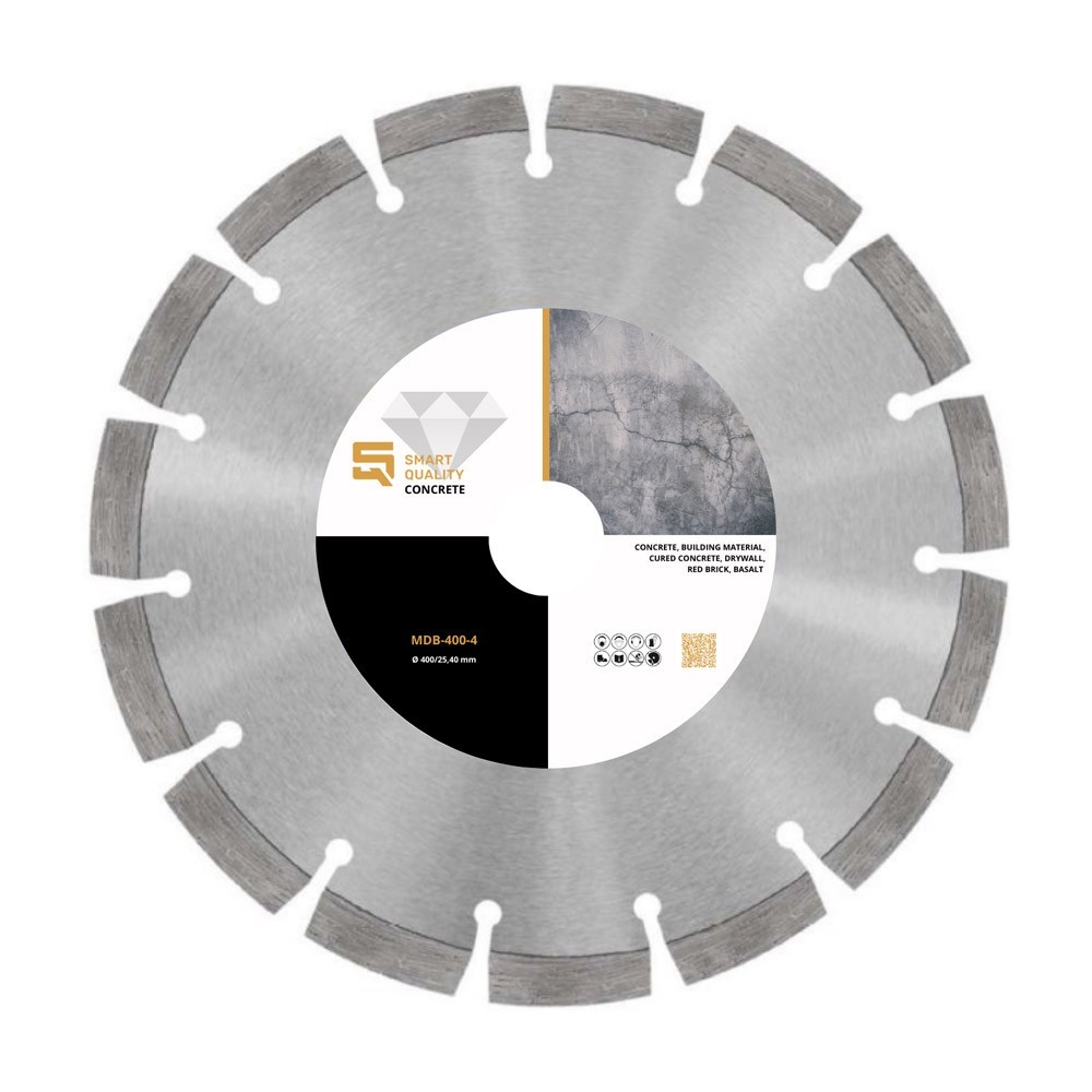 SQ - Disc diamantat Beton 450x25.40 pentru beton armat, universal, vechi [MDB-450-4]