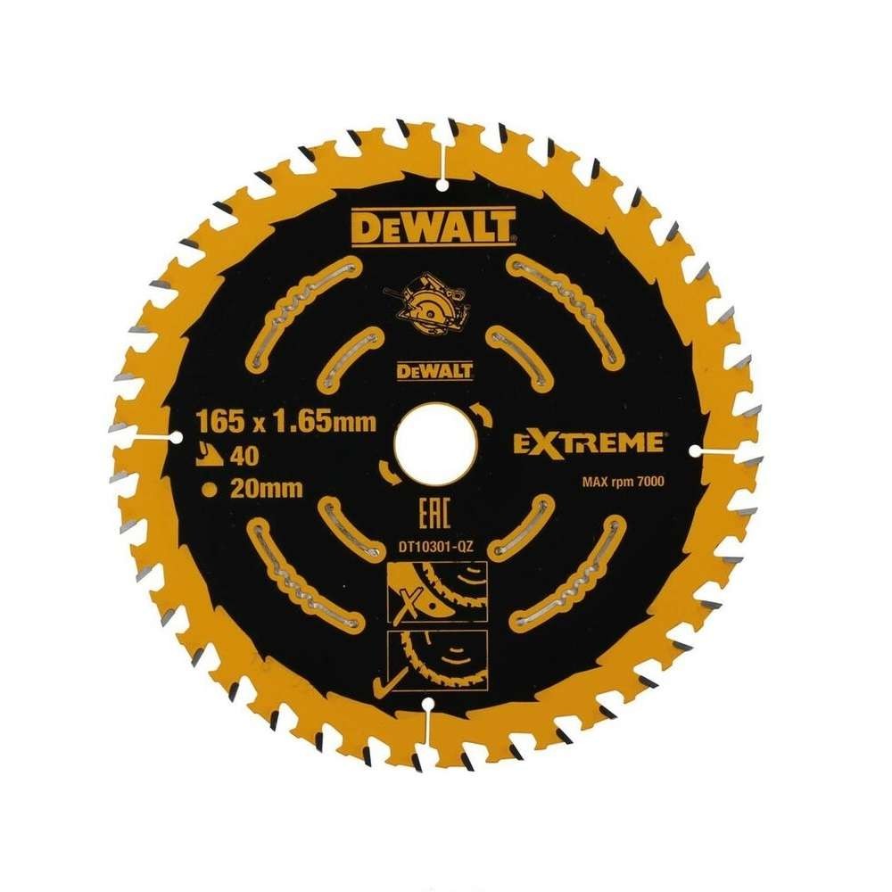 DeWALT - Panza fierastrau circular 165x20mm, 40 dinti [DT10301-QZ]