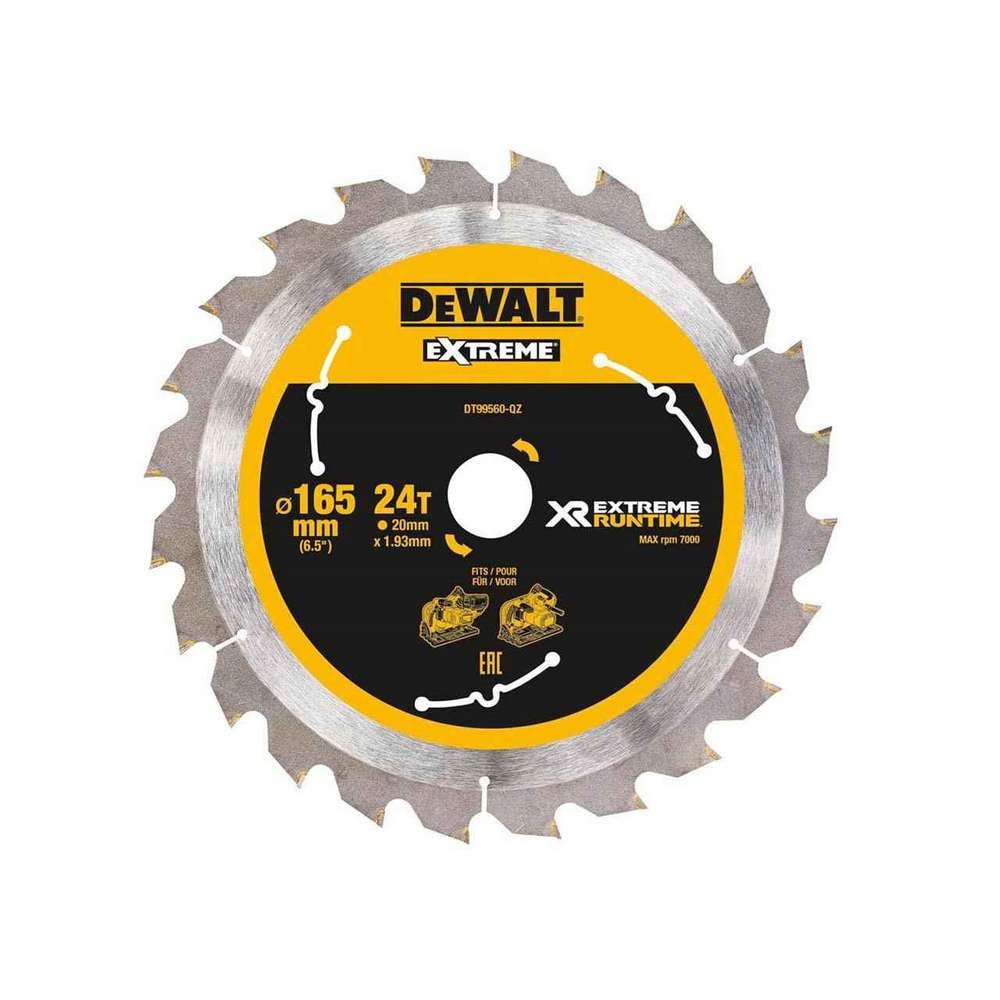 DeWALT - Panza fierastrau circular FlexVolt EXTREME 165x20mm, 24 dinti [DT99560-QZ]
