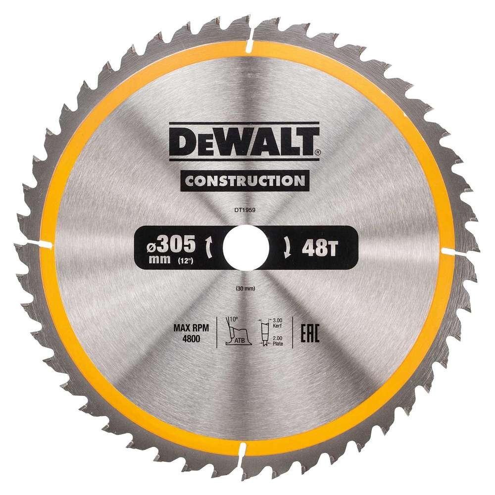 DeWALT - Panza fierastrau circular CONSTRUCTION 305x30mm, 48 dinti [DT1959-QZ]