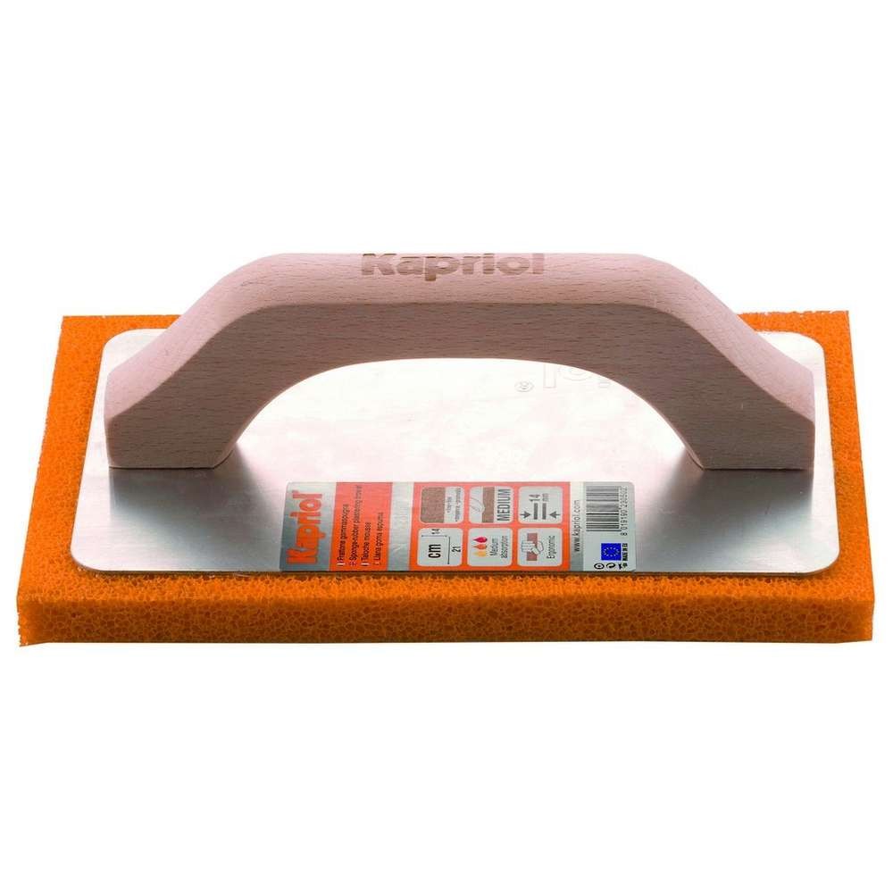 Gletiera Kapriol burete din cauciuc oranj maner din lemn 14x21cm