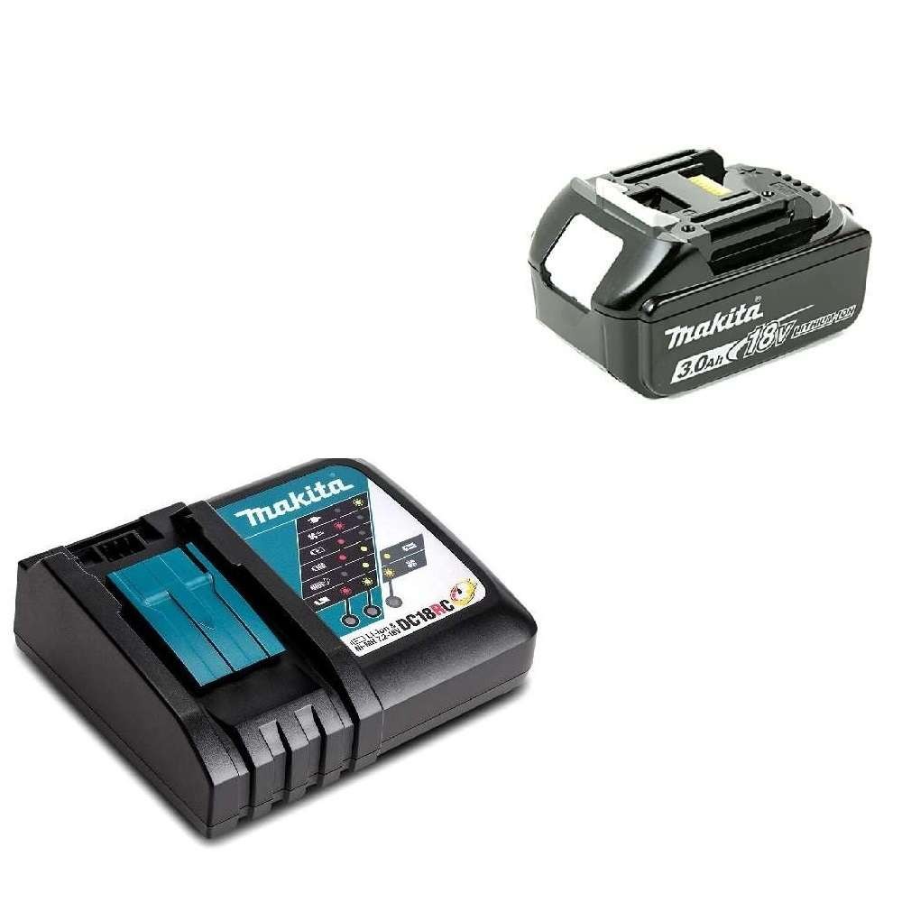 Set acumulator Makita BL1830B LXT, 18V, 3.0Ah si incarcator DC18RC