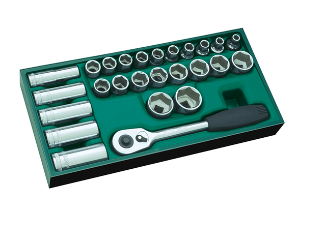 Sata - Set capete chei tubulare 1/2