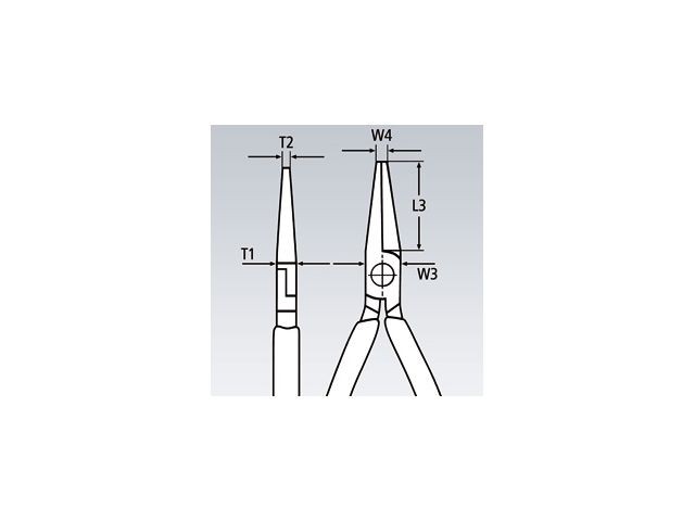 Cleste cu varf semirotund Knipex 200 mm VDE