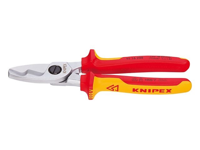 Cleste pentru taiat cabluri tais dublu Knipex 200 mm VDE