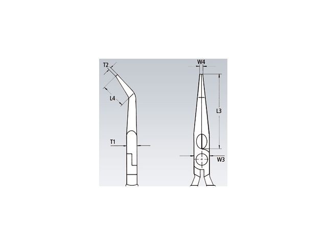 Cleste cu varf semirotund indoit Knipex 200 mm VDE