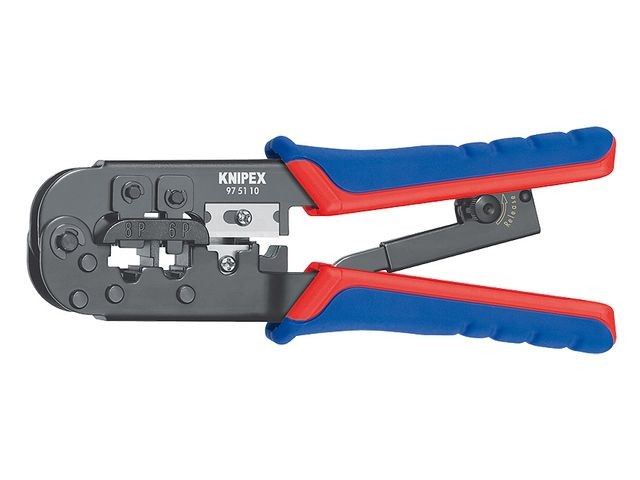 Cleste de sertizat Knipex lateral pentru conectori Western