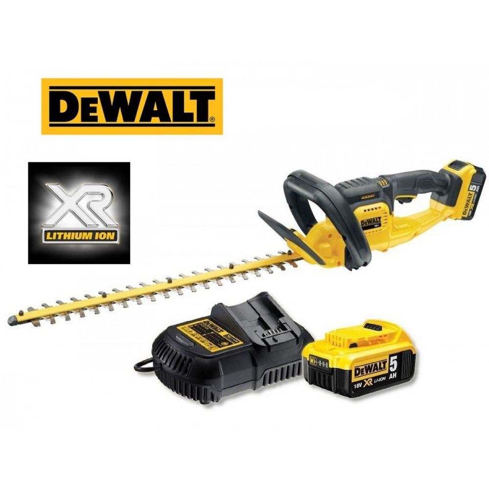 DeWALT - Foarfeca pentru gard viu 55cm, cu acumulator 18V, 5.0Ah, incarcator [DCM563P1-QW]