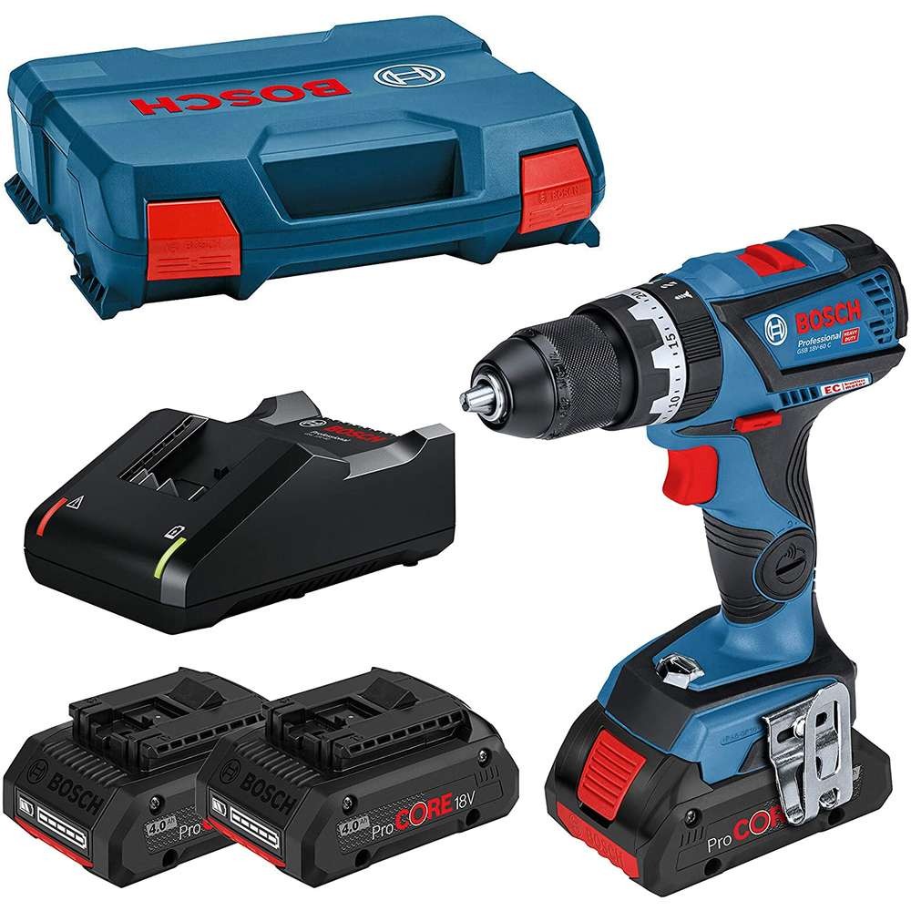 Masina de gaurit si insurubat cu percutie Bosch GSB 18V-60 C, cu acumulator