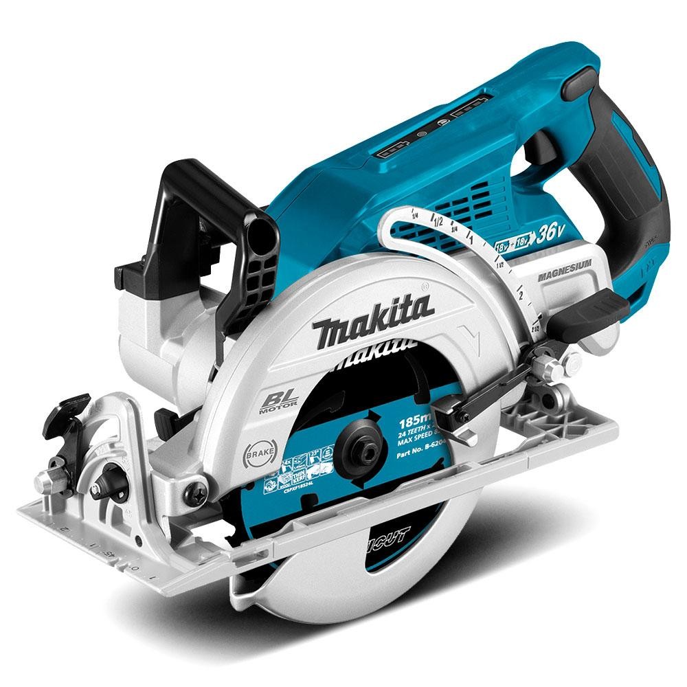 Fierastrau circular de mana Makita DRS780Z, 185mm, 36V, fara acumulator