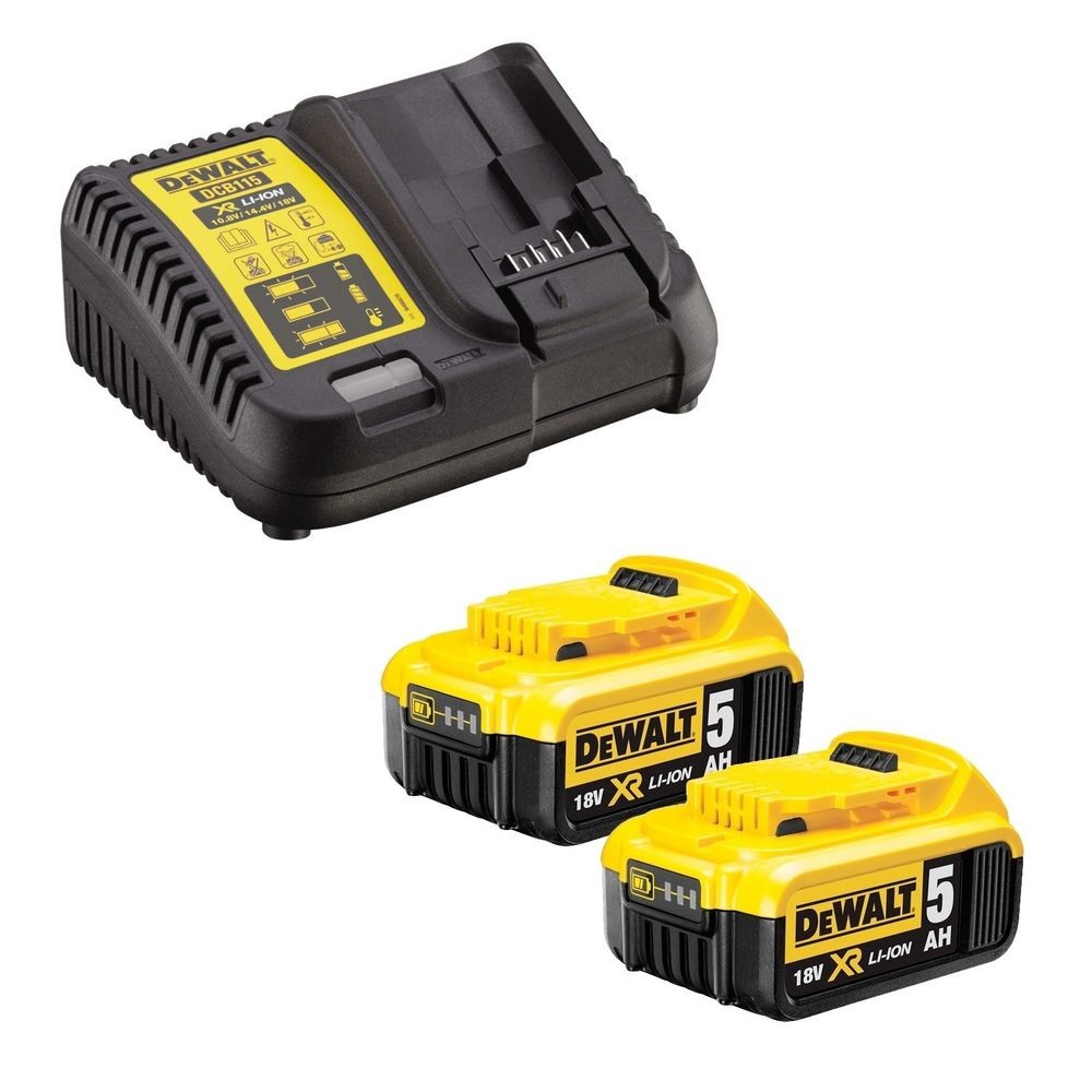 Set 2 acumulatori si incarcator Dewalt DCB115P2