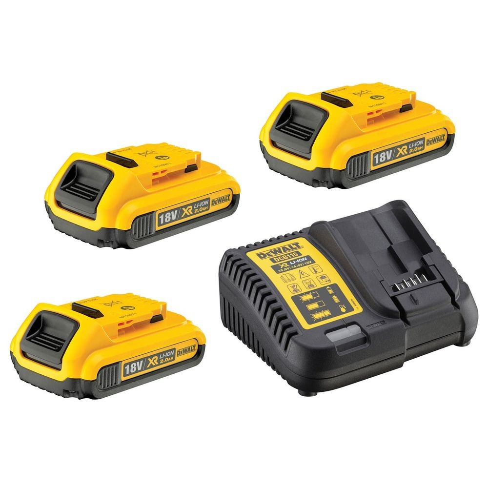 Set 3 acumulatori si incarcator Dewalt DCB115D3
