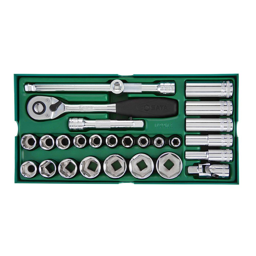 Sata - Set capete chei tubulare 1/2