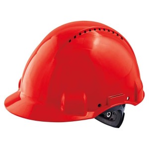 3M - Casca de protectie G3000N, ABS, sistem cu clichet, rosu [7000039721]