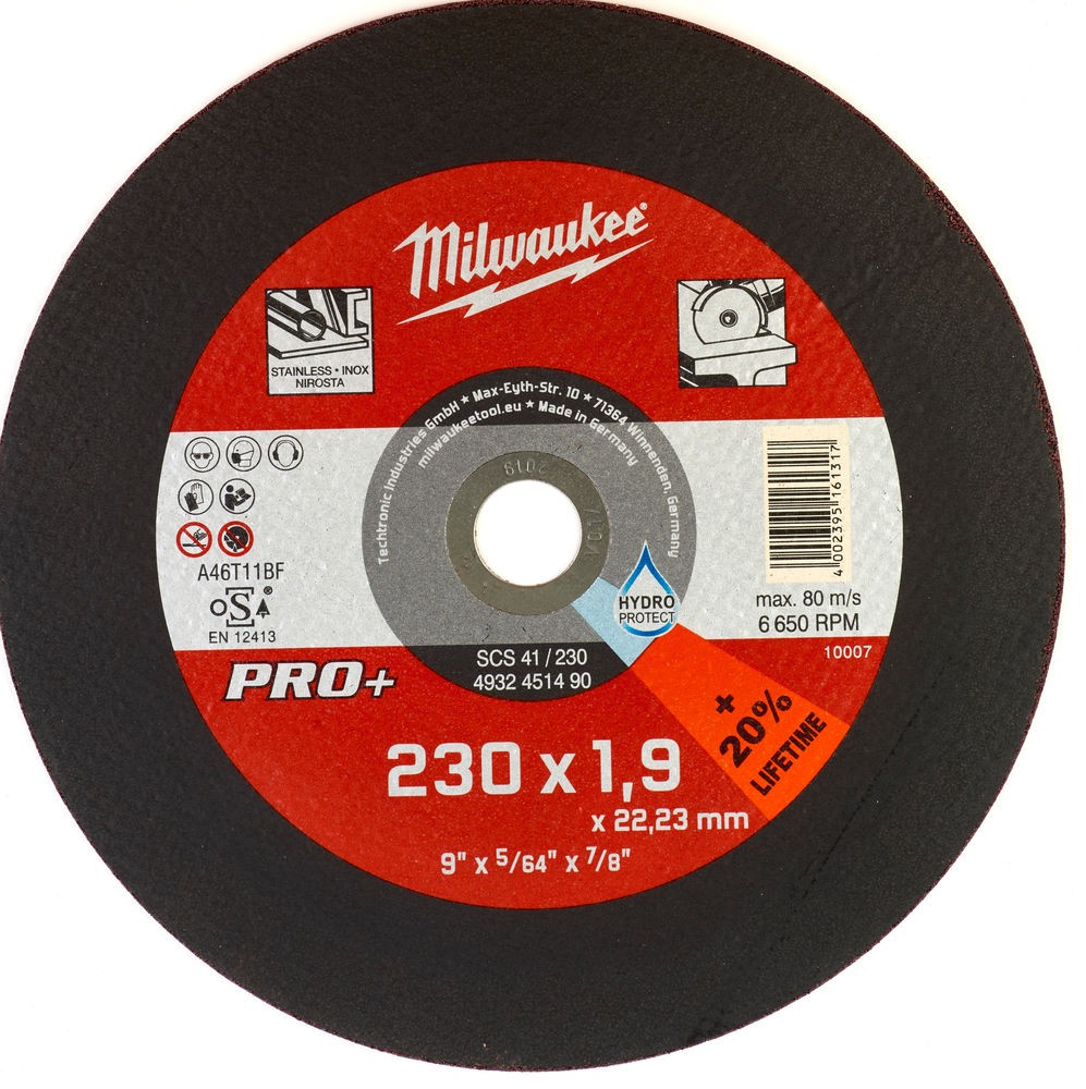 Milwaukee - Disc pentru metal plat 230X1,9 PRO+ - 1buc. [4932451490]