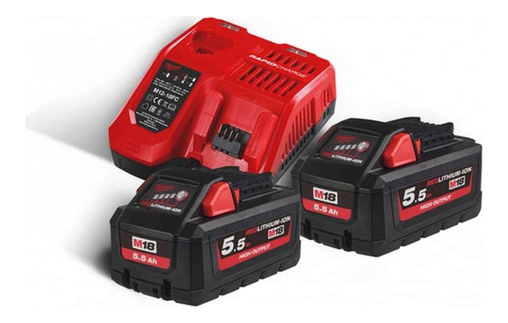 Set 2 acumulatori si incarcator Milwaukee M18 HNRG-552