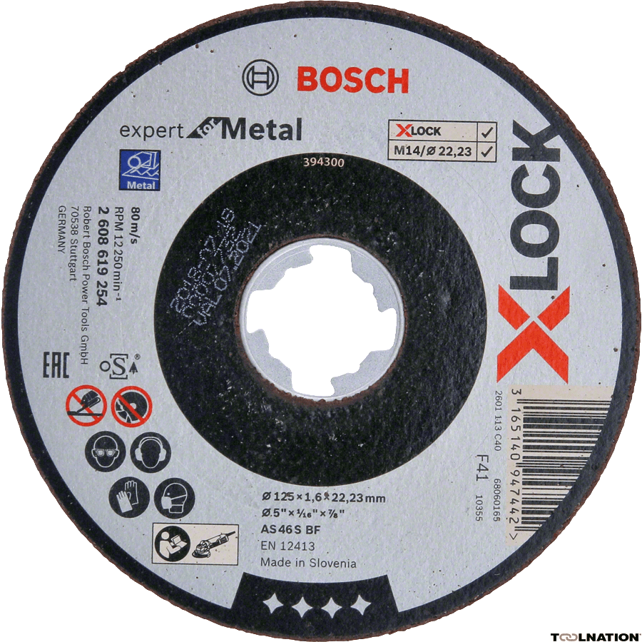 BOSCH - Disc abraziv debitare X-Lock 125x1.6mm Expert for Metal Straight Cutting [2608619254]