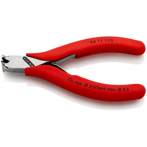 Cleste cu tais frontal Knipex cap plat 115 mm