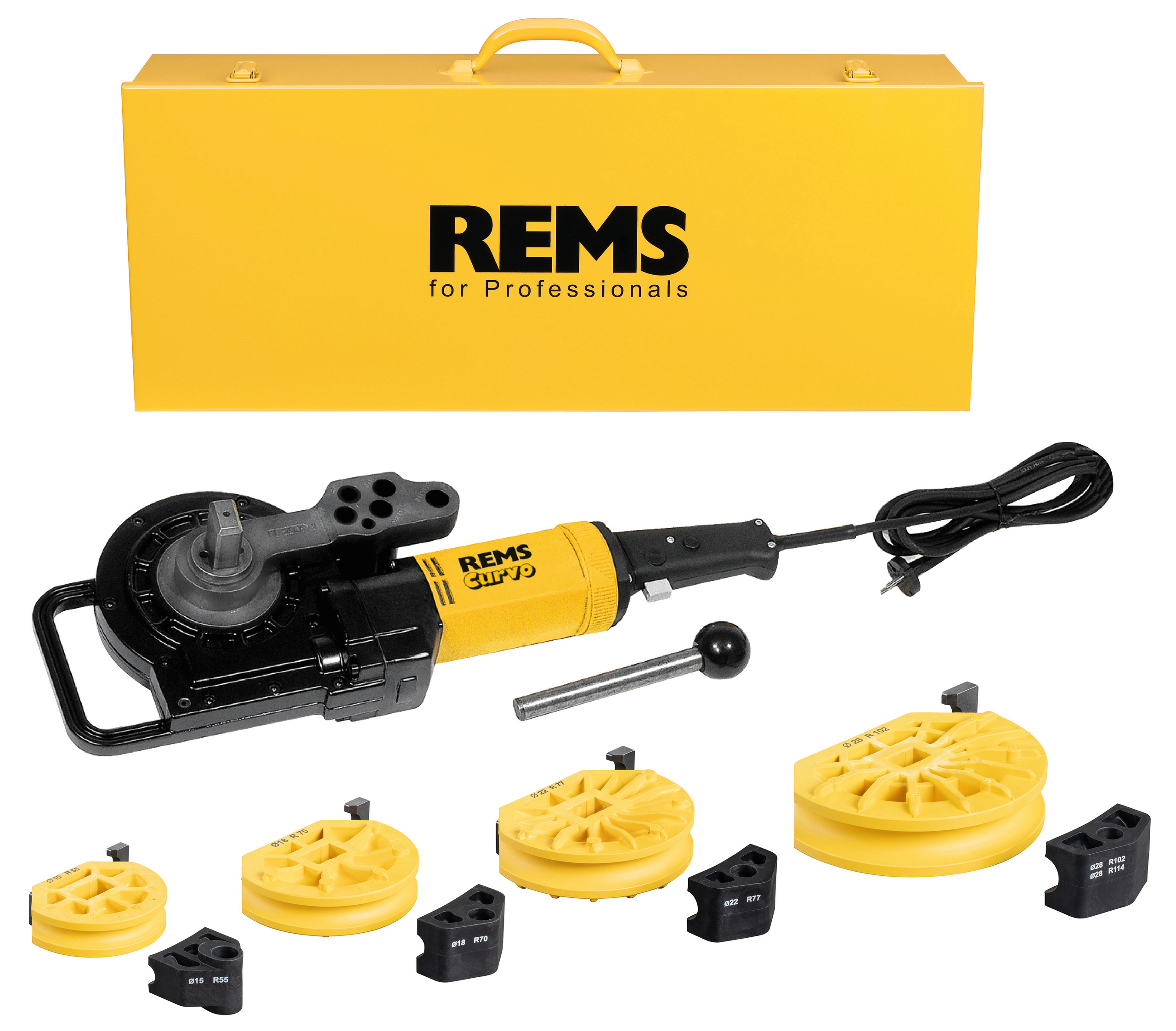 Dispozitiv de indoit teava Rems Curvo set 15-18-22-28 mm