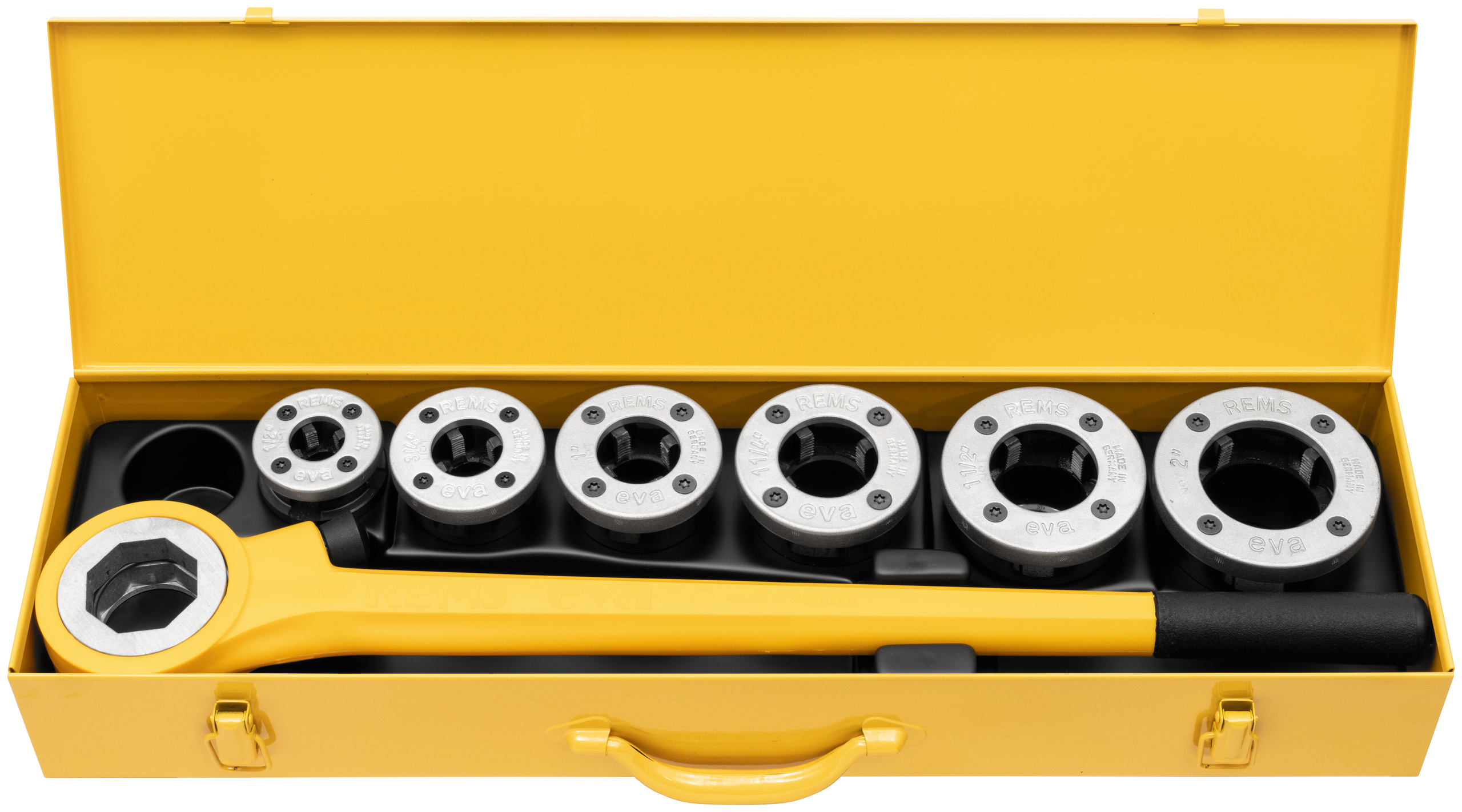 Trusa de filetat manuala Rems Eva NPT 1/2-3/4-1-1.1/4-1.1/2-2