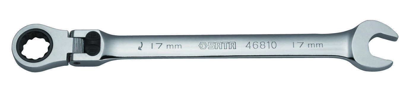 Sata - Cheie combinata cu clichet cu cap flexibil, 14 mm [ST46807ST, SA46807]