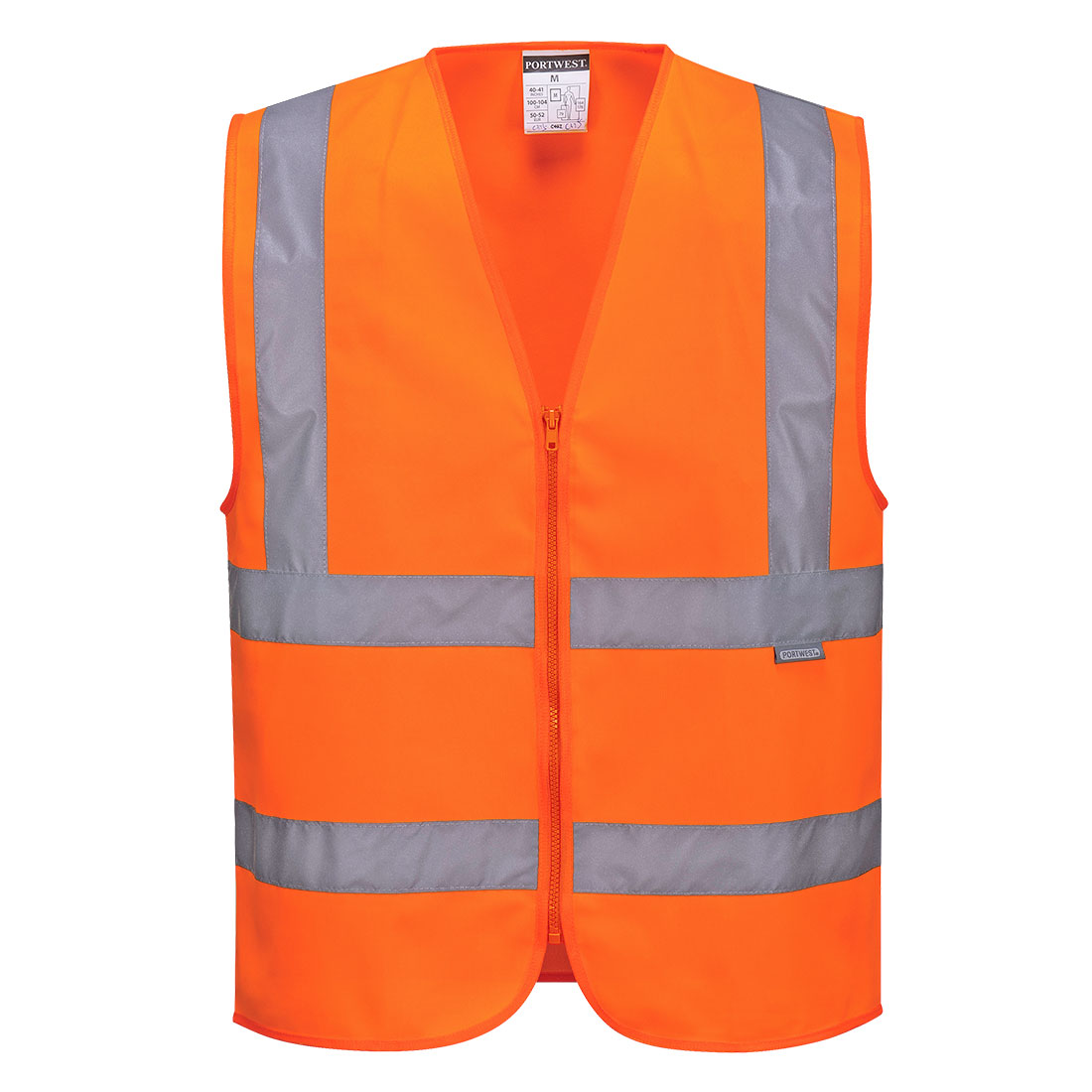 PORTWEST - Vesta HI-VIS cu fermoar, portocaliu fluorescent, mas. 3XL [C375ORR-XXXL]