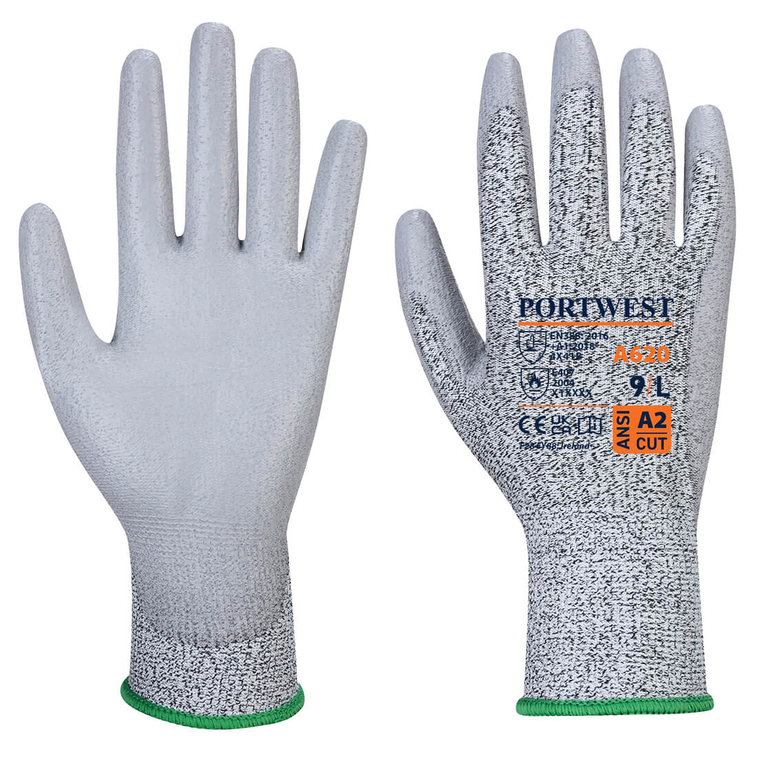 PORTWEST - Manusi CUT 3, gri, mas. 9/L [A620GRR-L]