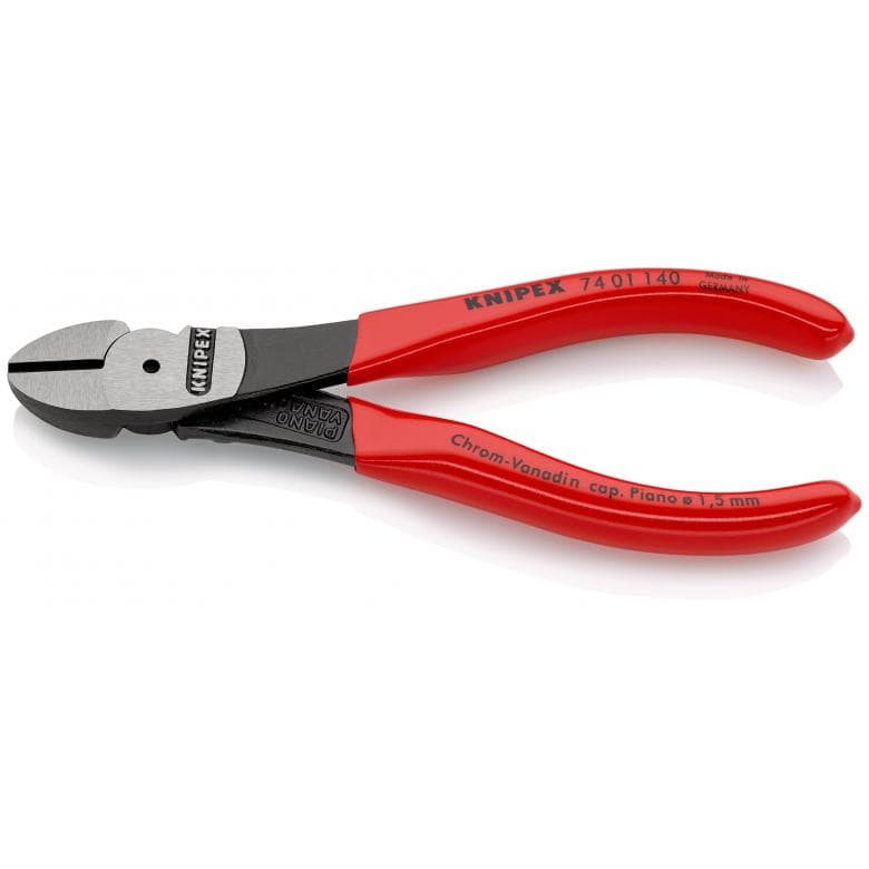 Cleste cu tais lateral Knipex de forta maner plastic 140 mm