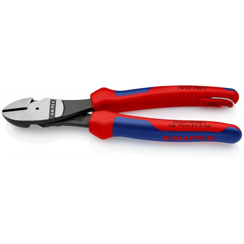 Cleste tais lateral Knipex de forta manere multicomponente 200 mm cu agatatoare