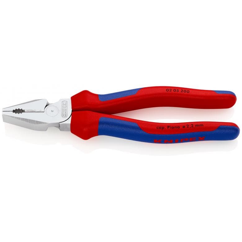 Cleste combinat/patent Knipex de forta cromat cu maner multicomponent 200 mm
