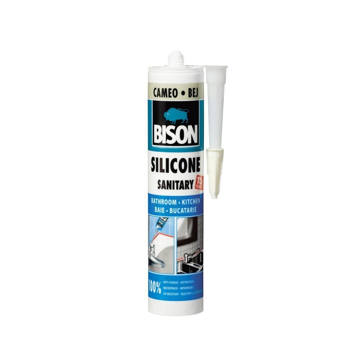 BISON - Silicon sanitar bej 280ml [423004]