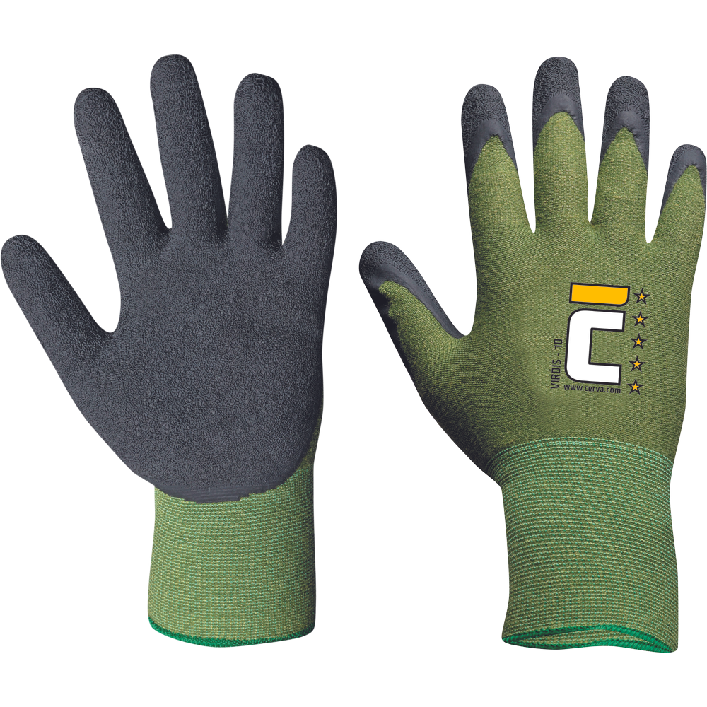 CERVA - Manusi nylon latex VIRDIS, mas. 9 [0108004299090]