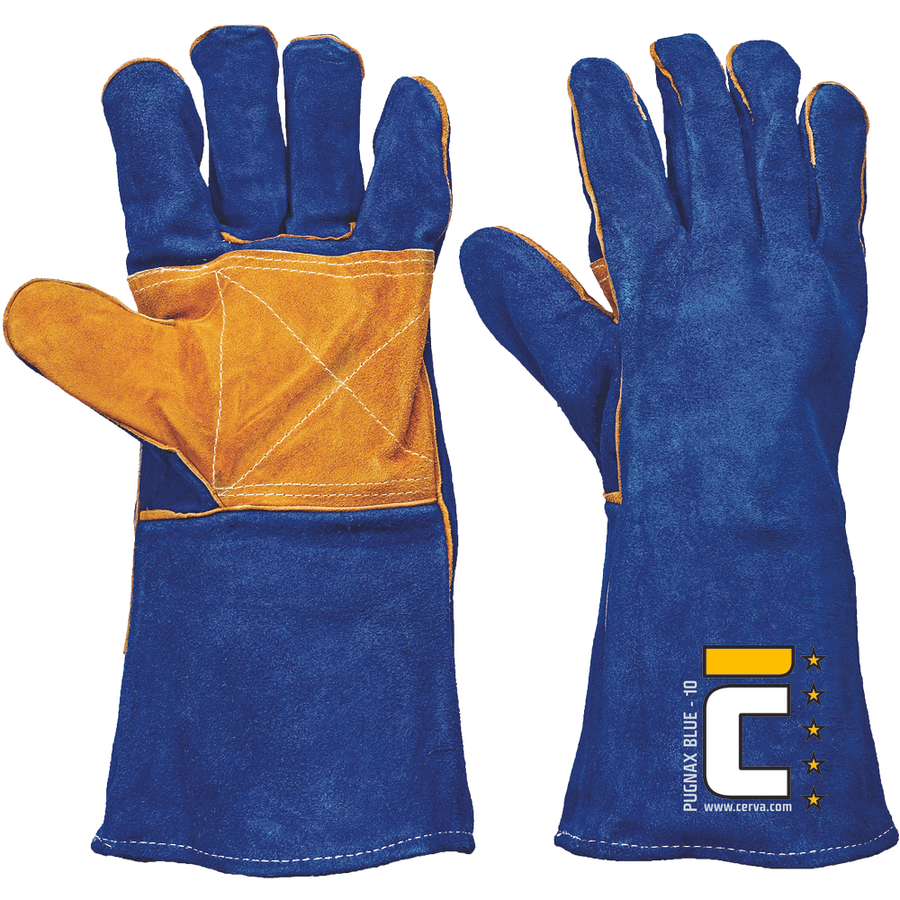 CERVA - Manusi din piele PUGNAX BLUE, mas. 10 [0102006999100]