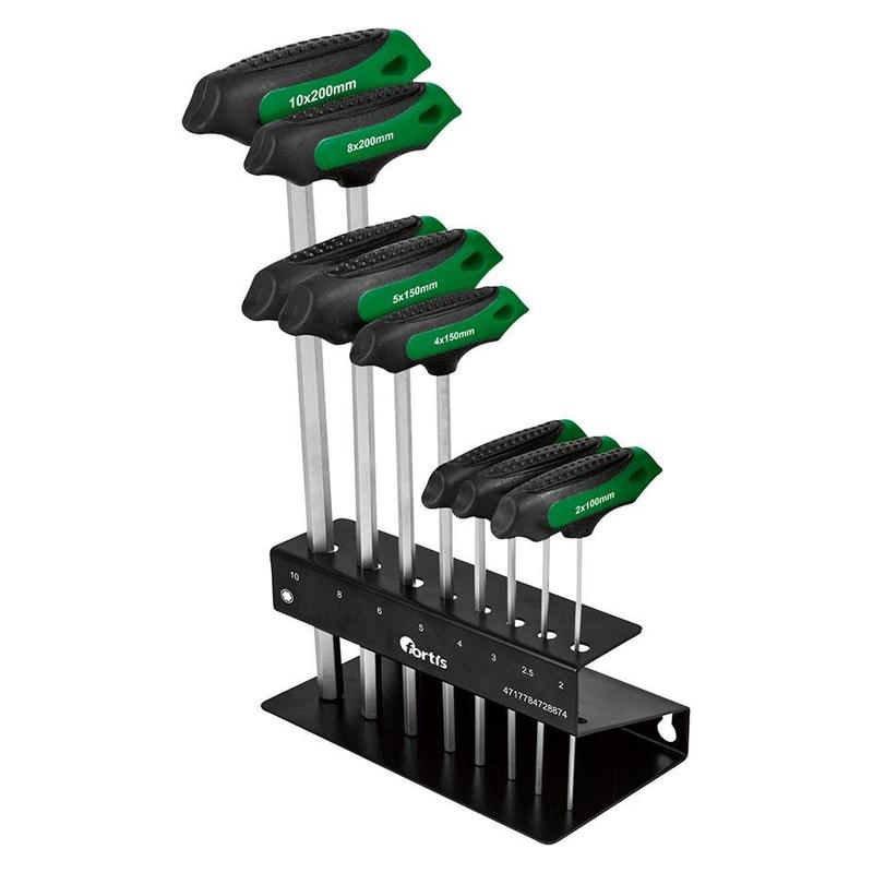 fortis - Set surubelnite cu maner T, set 8 piese, 2-10mm [4317784728874]