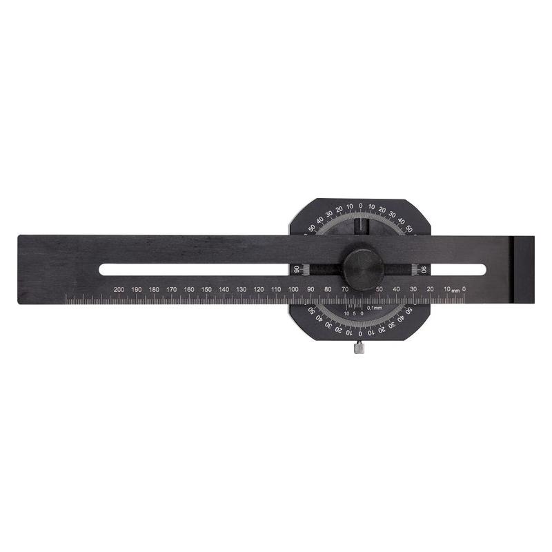 fortis - Rigla de precizie cu raportor 250mm [4317784731058]