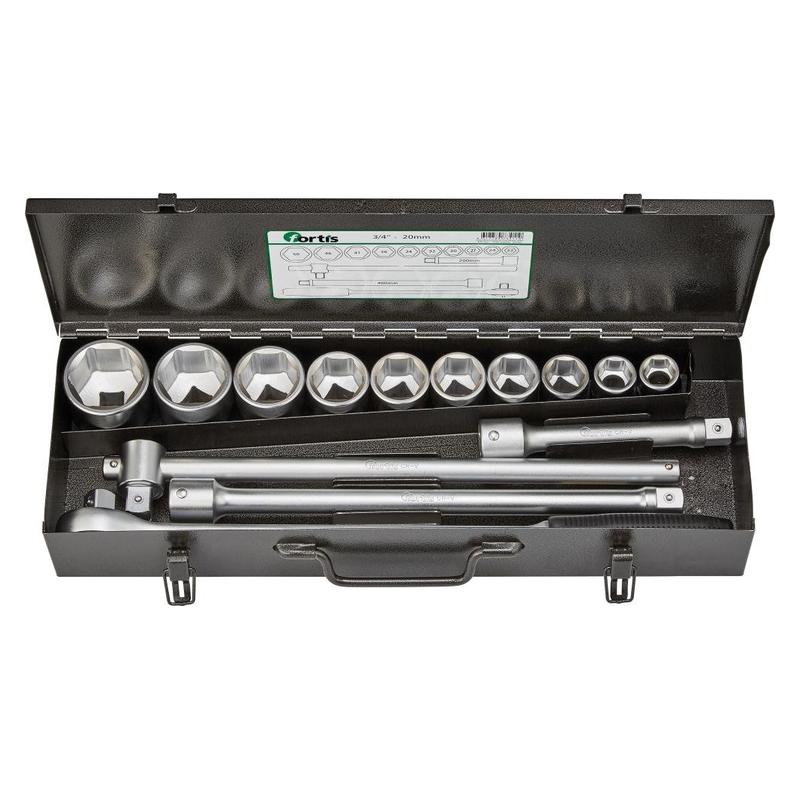 fortis - Set de chei tubulare hexagonale 3/4