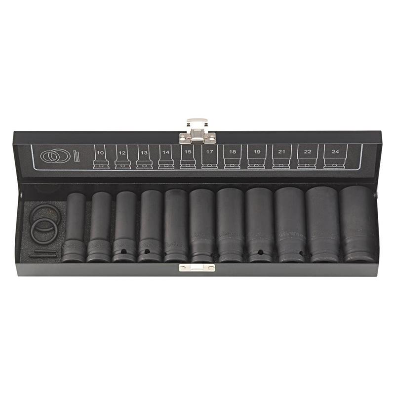 fortis - Set de chei tubulare de impact lungi 1/2