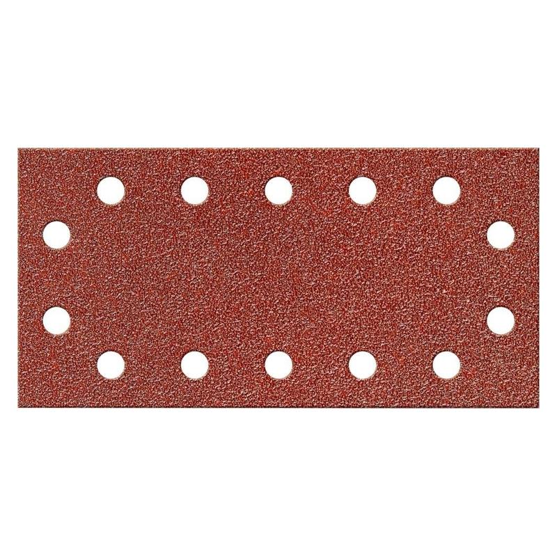 fortis - Hartie abraziva dreptunghiulara 115x230mm, K40, 14 gauri, 10 bucati [4317784781152]