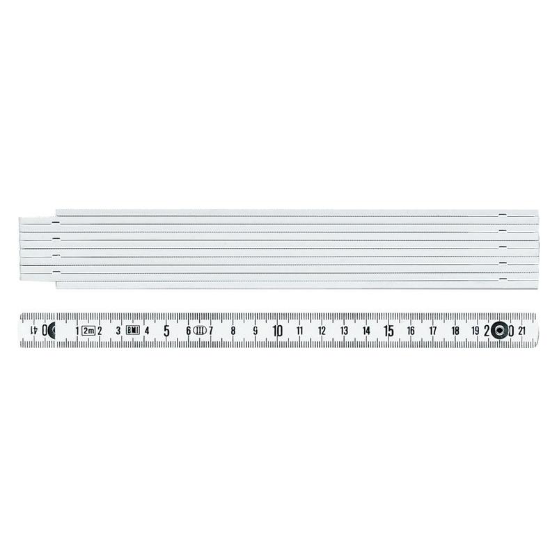 fortis - Metru pliabil alb din fag 2m/16mm [4317784787741]
