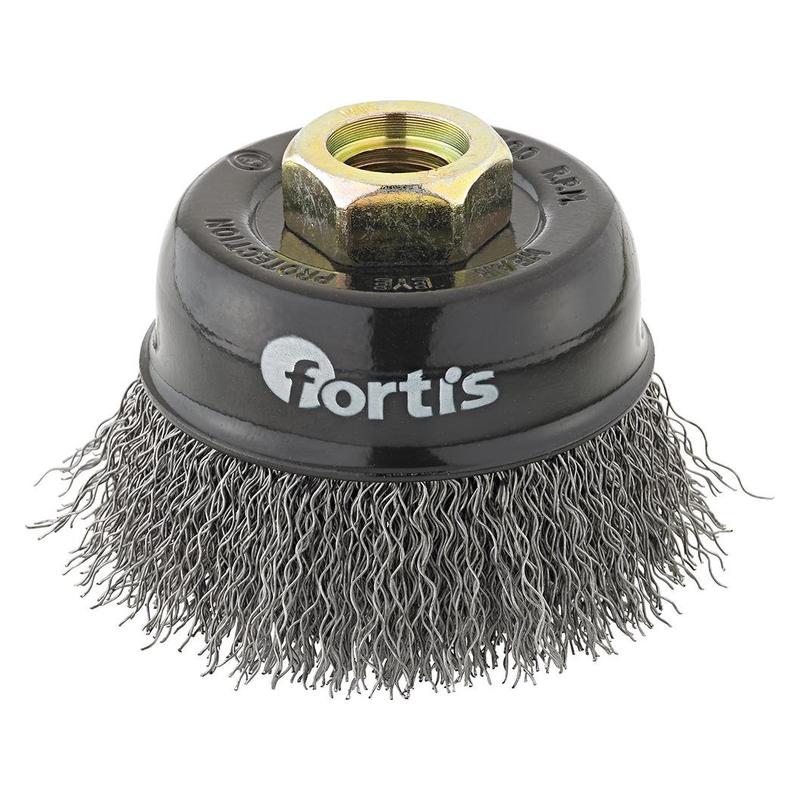 fortis - Perie cupa, sarma ondulata 60x0.30mm, prindere M14 pentru otel [4317784789578]