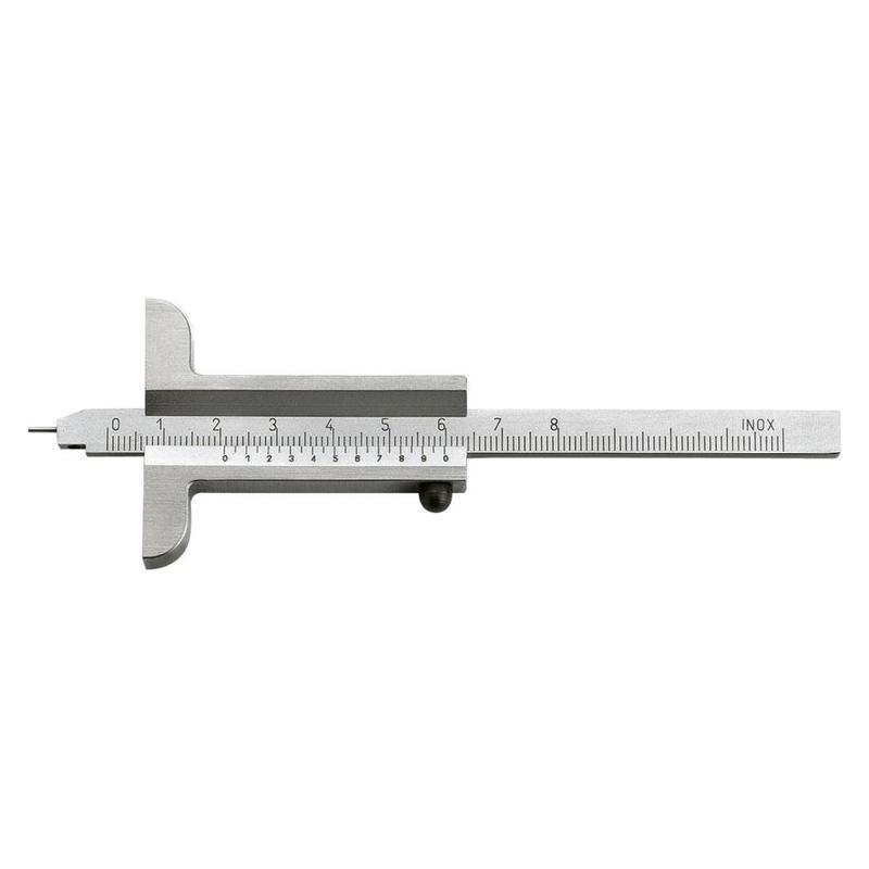 fortis - Subler de adancime cu tija rotunda 80mm, vernier 1/50 [4317784717397]