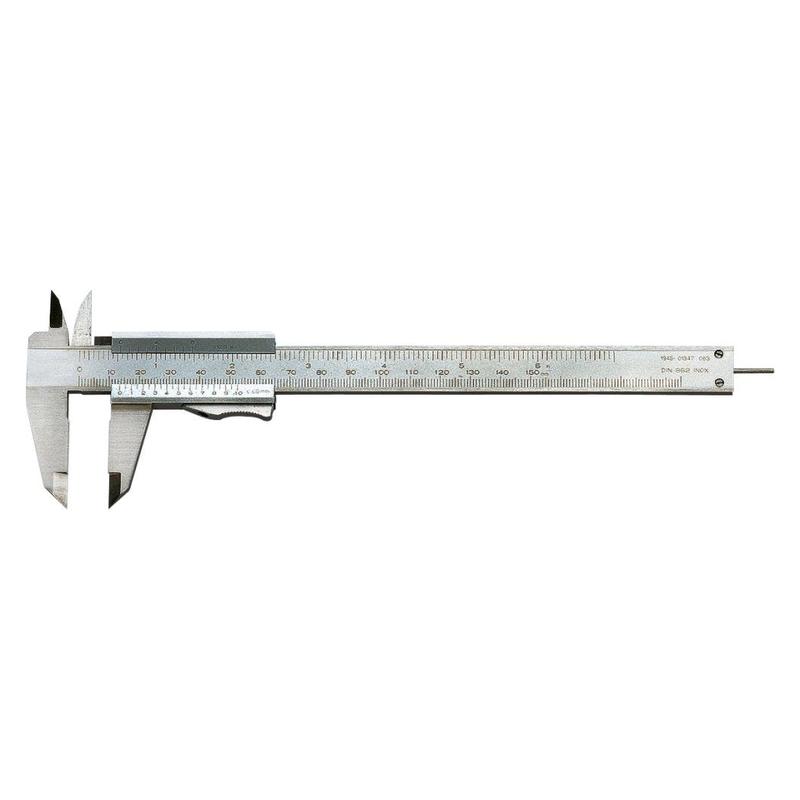 fortis - Subler de buzunar, cu blocare, 150mm, vernier 1/50, 1/1000 [4317784717595]