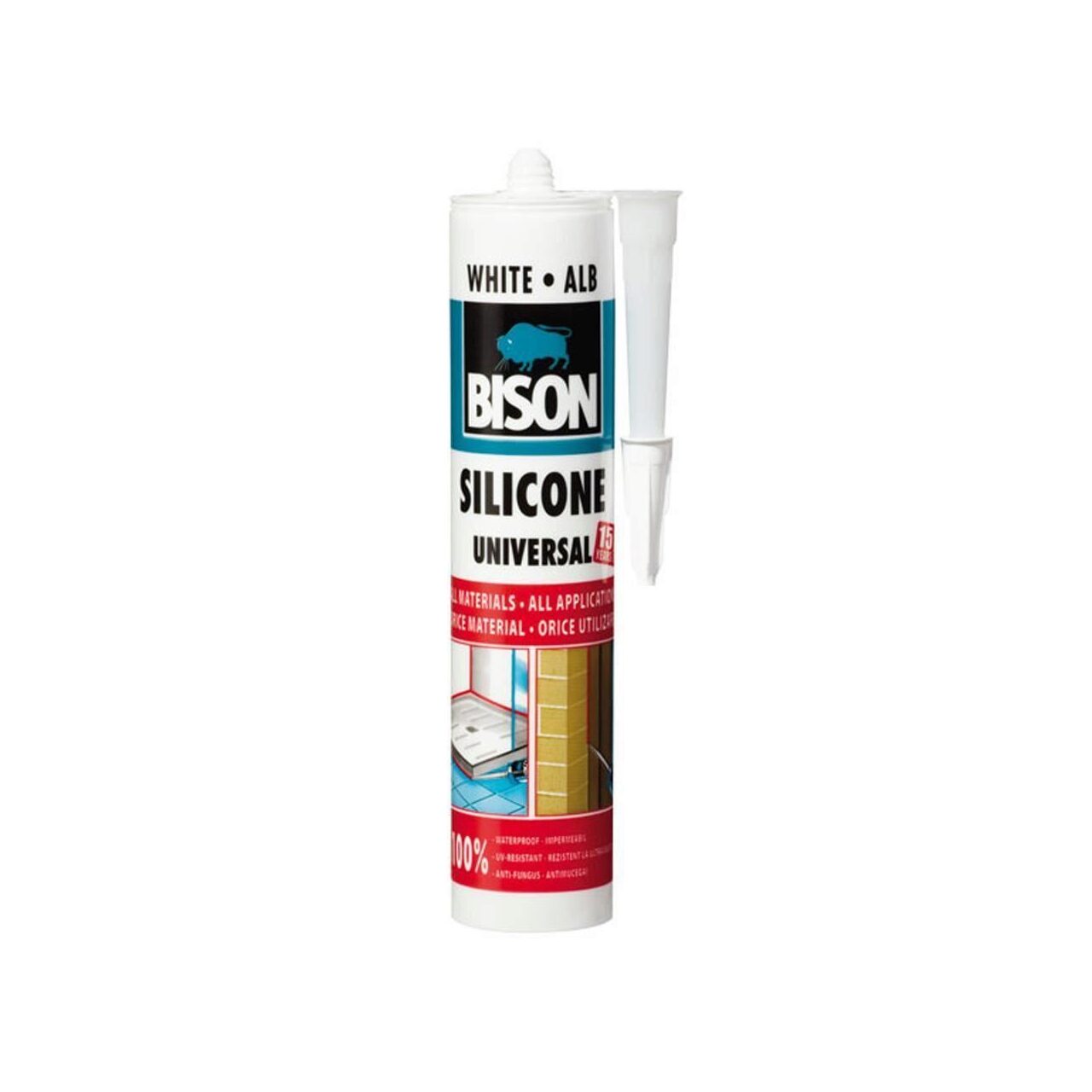 BISON - Silicon universal alb 280ml [423007]