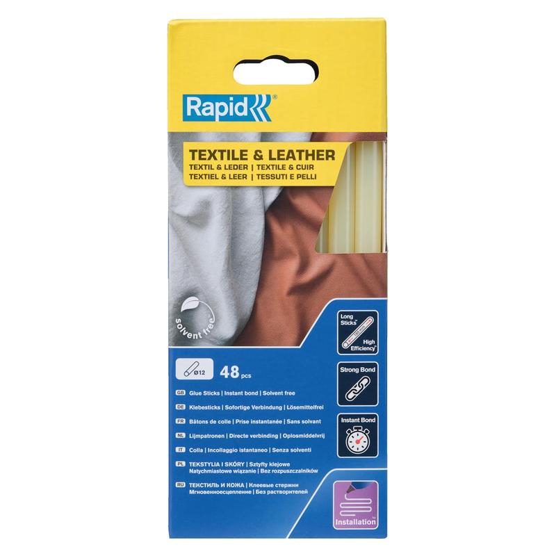 Rapid - Batoane silicon pentru textile si piele 12x190mm 48 bucati [5001419]