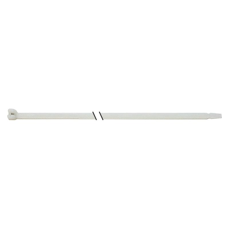 SapiSelco - Bride din nylon natural 100x2.5mm, 100 bucati cu cap de otel [MET.2.2102R]
