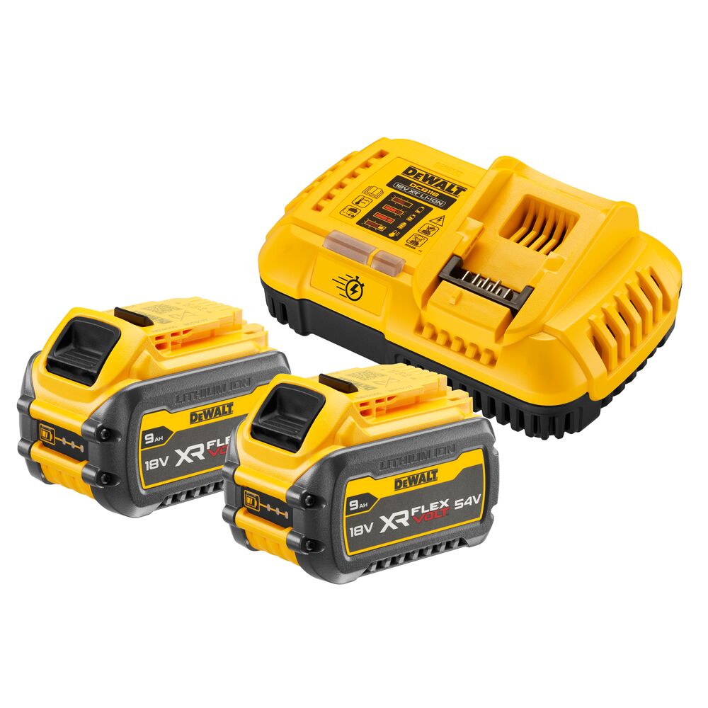 Set 2 acumulatori si incarcator Dewalt DCB118X2
