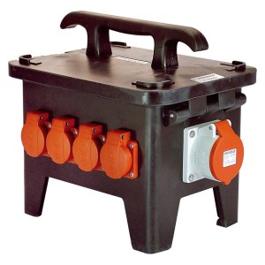 as Schwabe - Distribuitor de curent pentru santier m1 400v din cauciuc solid [60550]