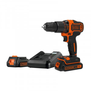 Masina de gaurit si insurubat cu percutie Black+Decker BDCHD18K1B2, cu acumulator